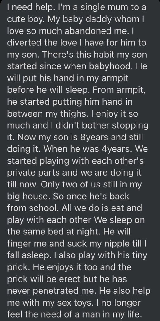 Single mom who has been sleeping with her son cries out after he was taken away from her