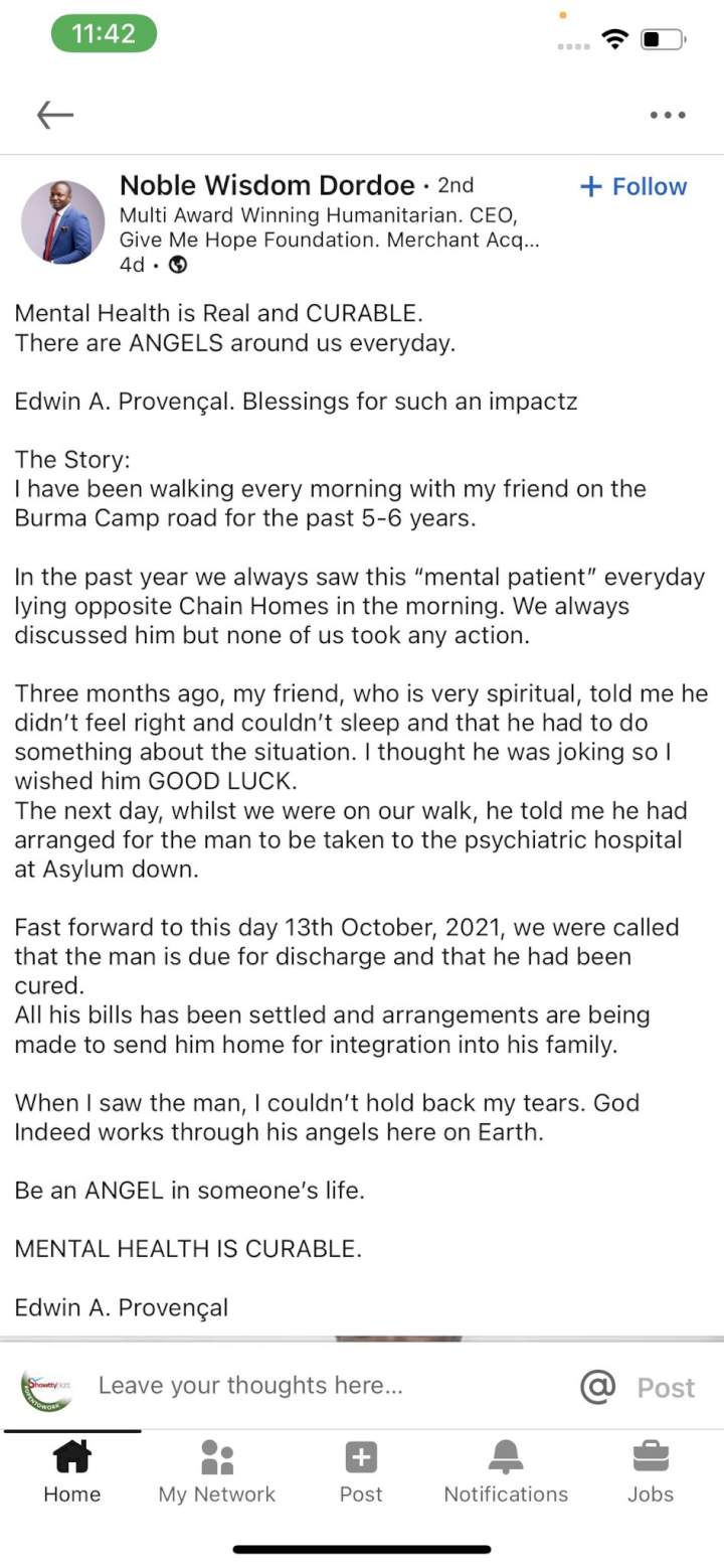 Hearts melt as man narrates how friend picked up a mentally challenged man and footed the bill for his cure