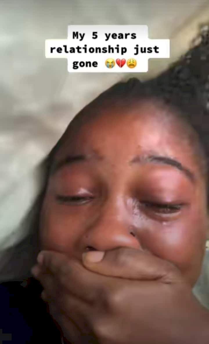 'Femi you promised me forever' - Lady leaks chats as her relationship of 5 years crashes (Video)