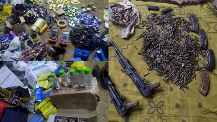 Kano blast: DSS reportedly arrests two Boko Haram suspects, recovers bombs, weapons (Photos)
