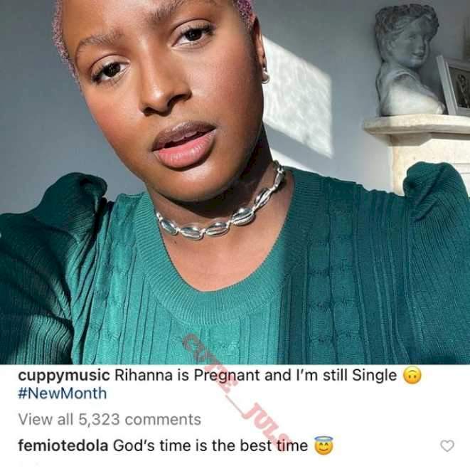 'God's time is the best' - Femi Otedola assures daughter, DJ Cuppy after she complained about being single