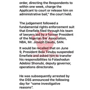 Just In: DSS charges Emefiele to court