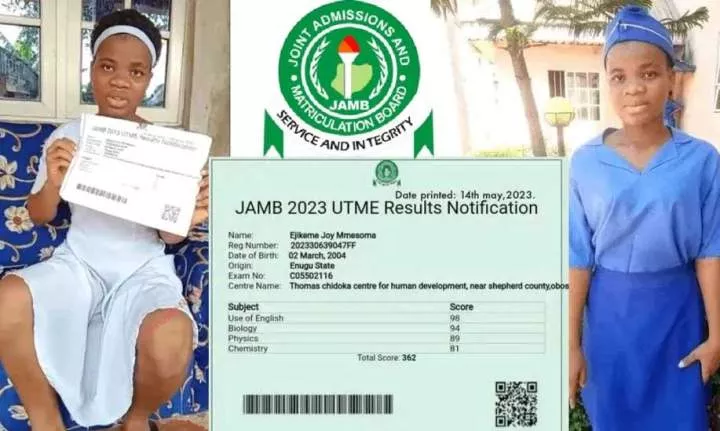 JAMB: Mmesoma manipulated her result, Anambra panel confirms