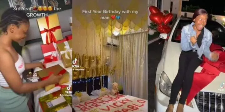 Lady shows off expensive birthday gifts from boyfriend since their 4-year relationship (video)