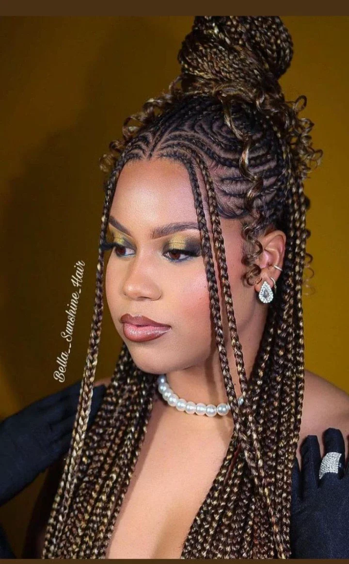 Very beautiful African braids hairstyles to try out.