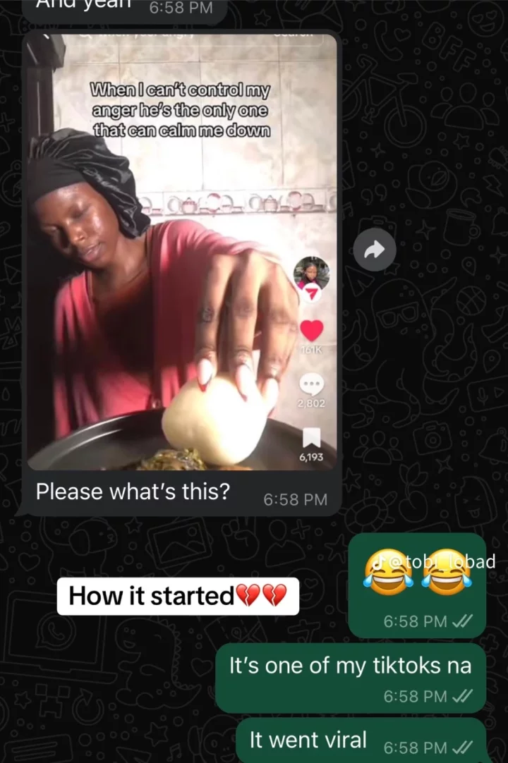 Nigerian man breaks up with girlfriend over viral fufu and vegetable soup TikTok video