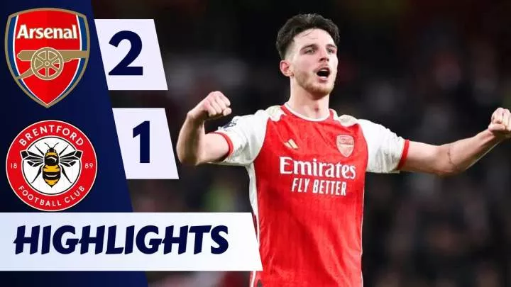 Arsenal 2 - 1 Brentford (Mar-9-2024) Premier League Highlights