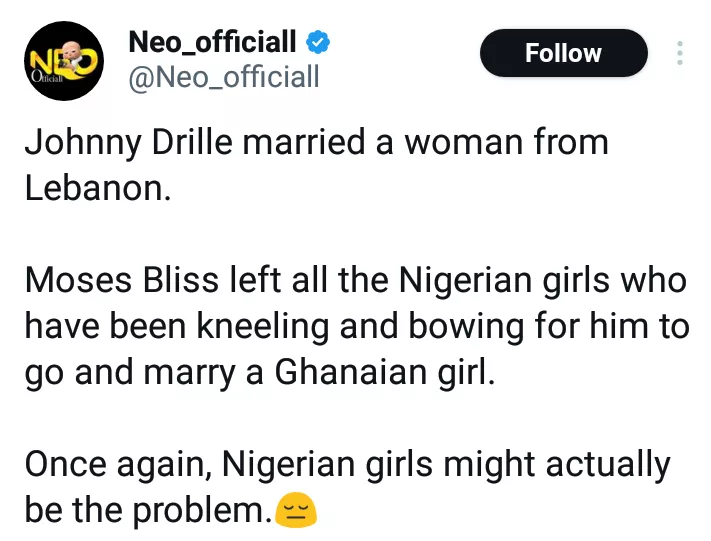 Leo Da Silva schools man who mocked Nigerian girls over Moses Bliss and Johnny Drille