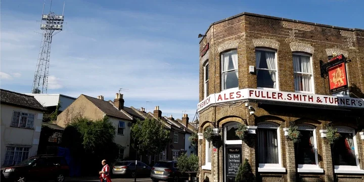 Outside Brentford's former ground Griffin Park