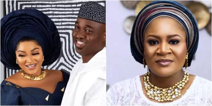 Mercy Aigbe reacts hours after Kazim Adeoti parties with first wife in US
