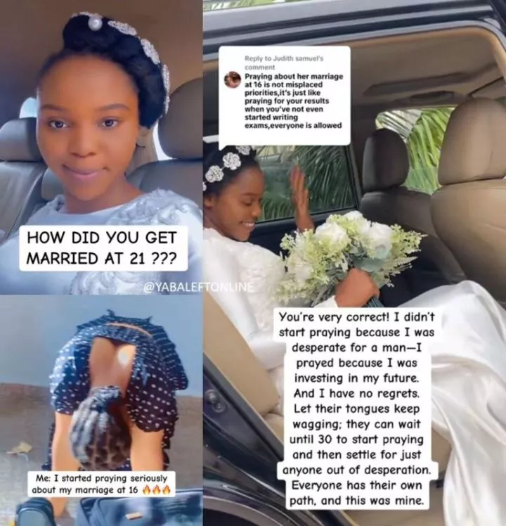21-year-old bride reveals she started praying for marriage at 16