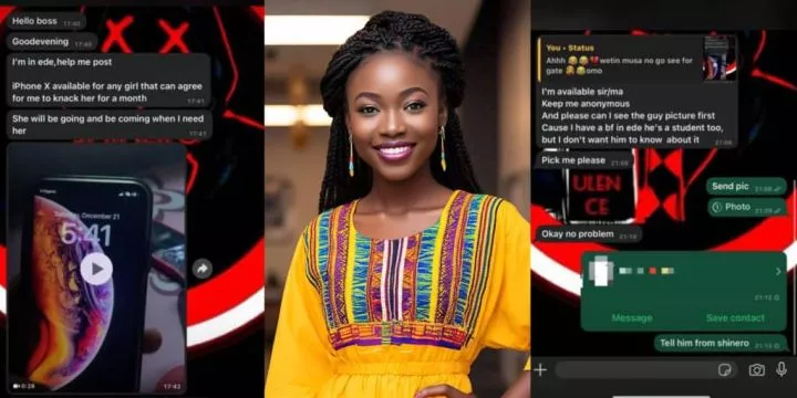 Leaked chat shocks the internet as lady offers one month intimacy in exchange for iPhone X