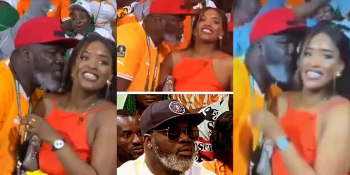 "What I was telling the lady" - Ivorian man opens up, apologizes to wife following viral AFCON video