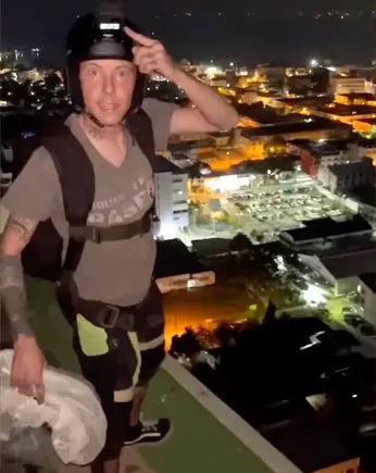 BASE jumper falls 29 stories to his death after parachute fails to open (video)