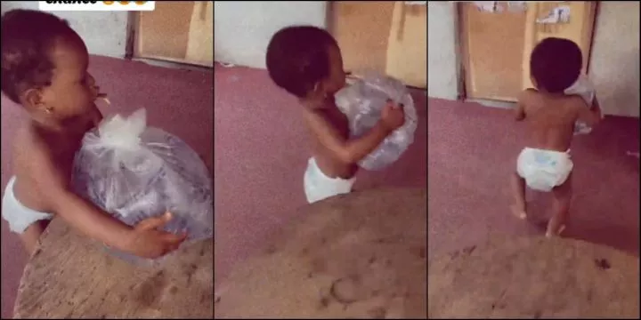 Mother left speechless as little daughter effortlessly carries heavy water bag