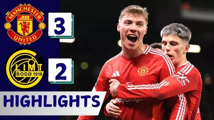 Manchester United 3 - 2 Bodoe/Glimt (Nov-28-2024) Europa League Highlights