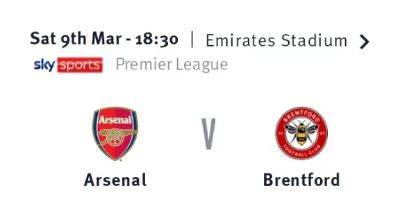 Arsenal's Next Five Fixtures