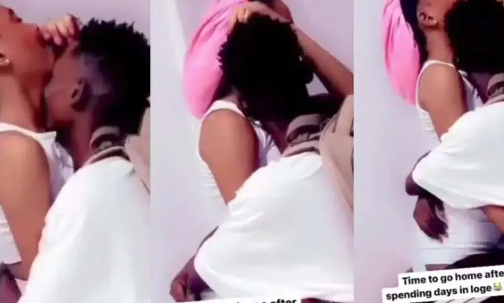 "Heat too much for her papa house" - Lady cries profusely as she refuses to leave boyfriend's lodge