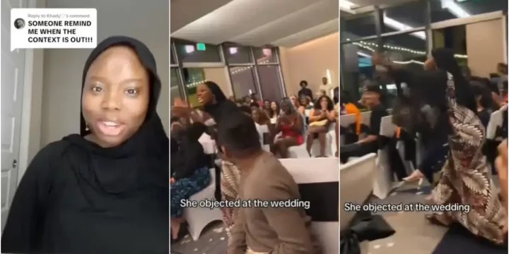 Lady who objected to wedding in viral video shares her side of story