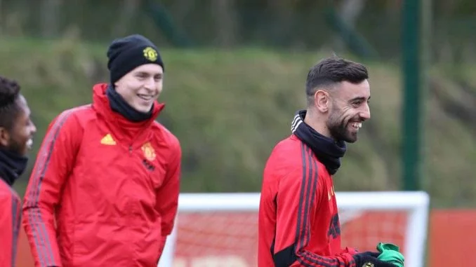 Bruno Fernandes Trains Man Utd