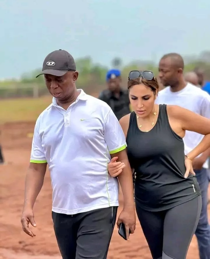 Reactions trail Regina Daniels' absence as Laila Charani accompanies Ned Nwoko on official duty