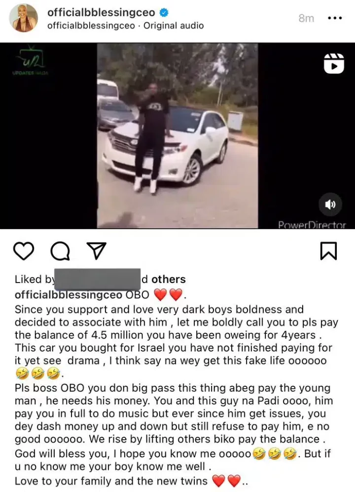'David is not owing me a dime' - IVD Motors debunks claims that Davido owes ₦4.5M for Israel's vehicle