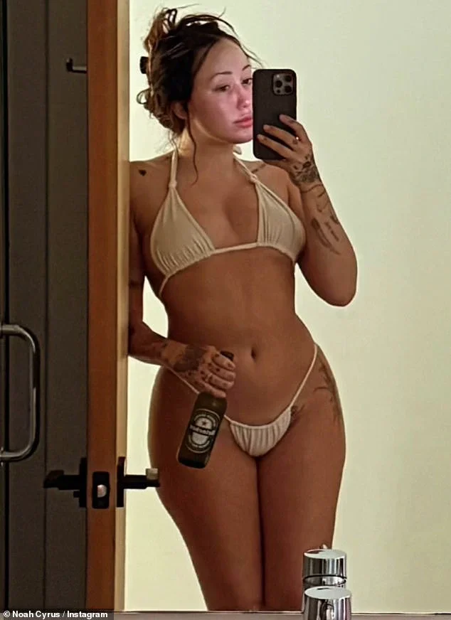 Noah Cyrus shares cryptic message while drinking beer in a bikini Noah Cyrus shares cryptic message while drinking beer in a bikini