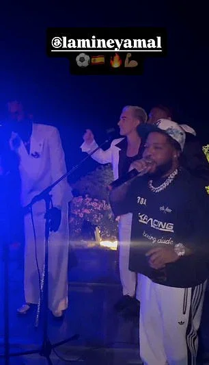 The Spain international was joined on stage at the event by Gavi and Alejandro Balde