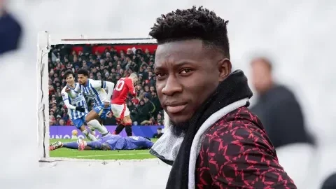 Man Utd fans blast Andre Onana, calling him the WORST goalkeeper after poor Brighton performance.