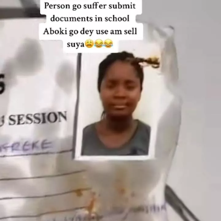 Aboki sells suya with the passport and documents of a new student of University of Lagos, UNILAG