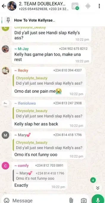 BBNaija: Kellyrae disgraced online for attempting to kiss Handi despite his marriage to Kassia