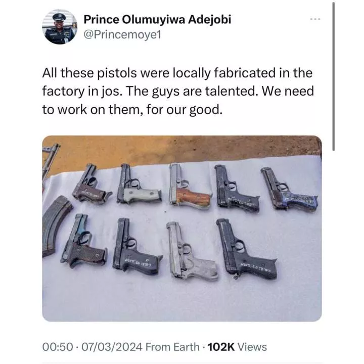 The guys are talented. We need to work on them - Police PRO says as he shares photos of confiscated locally made guns