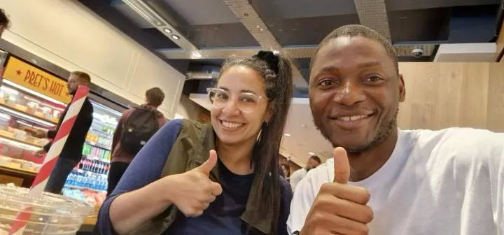 Man excited as pretty oyinbo lady takes him on date in UK