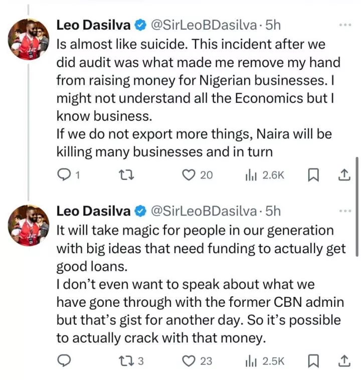 Leo DaSilva narrates how a company went into 'generational debt' because of President Tinubu