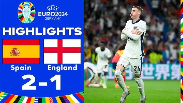 Spain 2 - 1 England (Jul-14-2024) Euro 2024 Highlights