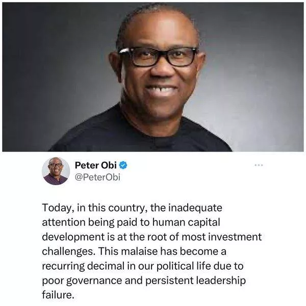 N5 billion was budgeted for student loans while a larger sum of N6 billion was budgeted to build a car park for the legislators - Peter Obi