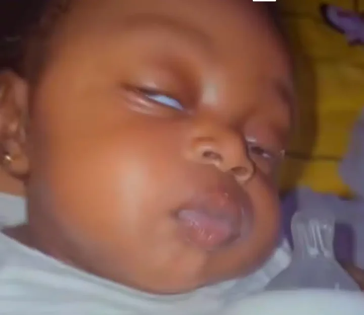 'Drink responsibly, you say no' - Beautiful baby breaks the internet with her expression after excessive milk intake