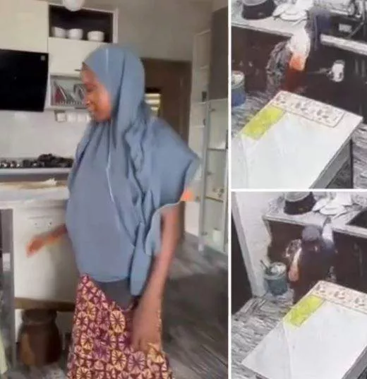 CCTV Captures Moment A Housemaid Urinated In Her Madam's Mug In The Kitchen (Video)