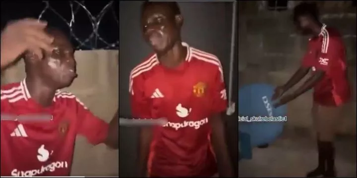 Man U fan in tears as his generator gets stolen after he went to watch football Man U fan in tears as his generator gets stolen after he went to watch football
