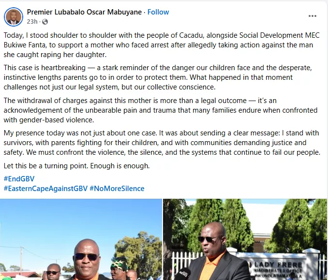 Charges withdrawn against South African woman who allegedly k!lled her disabled daughter?s rapist