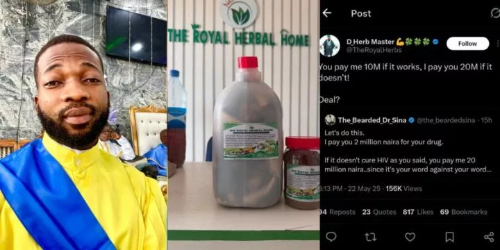Herbal doctor announces HIV cure, promises ₦20m if it doesn't work Herbal doctor announces HIV cure, promises ₦20m if it doesn't work