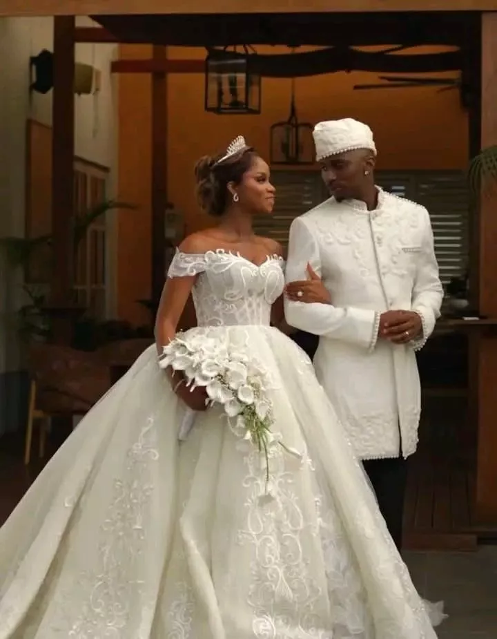 Funke Akindele reacts as hair vendor photoshops her photos from Priscilla Ojo, Juma Jux's wedding finale