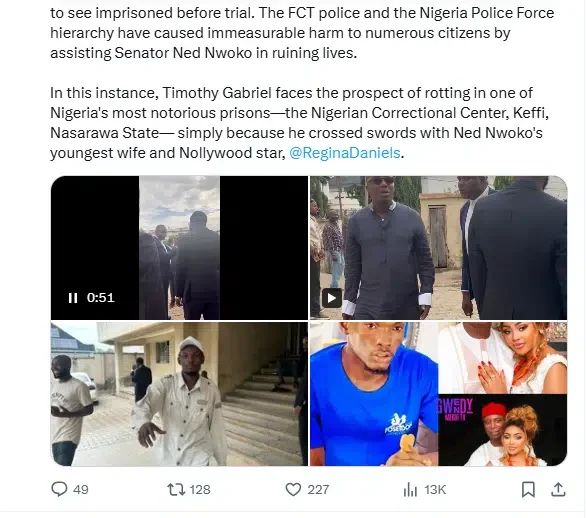 Ned Nwoko blasts Sowore for defending man who accused Regina Daniels of extramarital affair