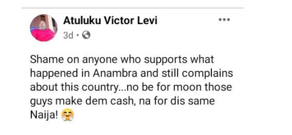 'Shame on anyone who supports what happened in Anambra and still complains about this country' - Gov. Yahaya Bello's media aide