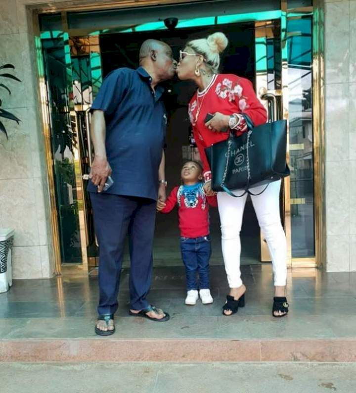 Tonto Dikeh reacts after being dragged for kissing her father mouth-to-mouth