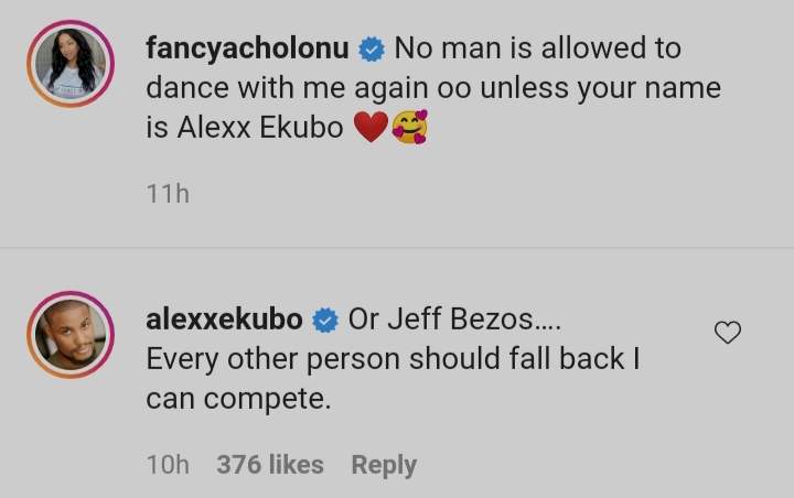 Actor Alex Ekubo reacts as his fiancée declares him the only man fit to dance with her (Video)