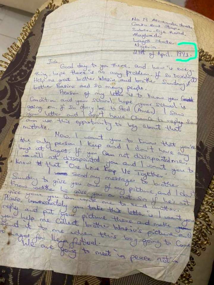 Man stumbles on mother's apology letter to father after 28 years