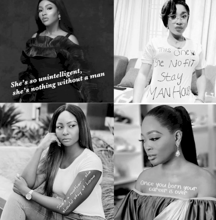 #NobodyLikeWoman: Nigerian female celebrities reveal some of the negative things they've been told as women