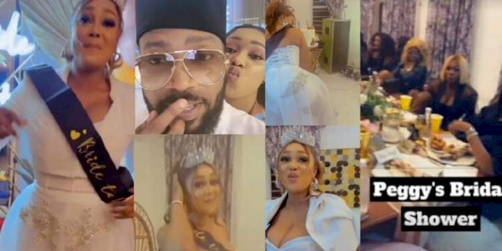 Friends throw surprise bridal shower for actress Peggy Ovire ahead of her wedding to actor Freddie Leonard (Videos)