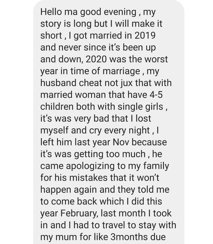 Lady narrates how her husband cheated on her while she was in the hospital battling for her life